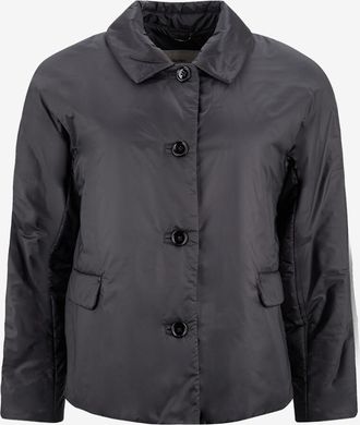 Max Mara Wattierte Boxy-Jacke aus Nylon Greens