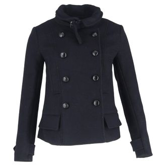 Isabel Marant Etoile Double-Breasted Coat in Navy Blue Wool