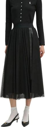Joop Tule A-lijn Midi Rok - Dames - Midirokken - Zwart - S - Tule - Rokken