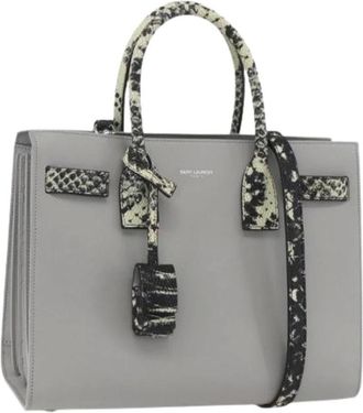 Saint Laurent Pre-owned Handbags, female, Gray, Size: ONE SIZE Pre-owned Handbag