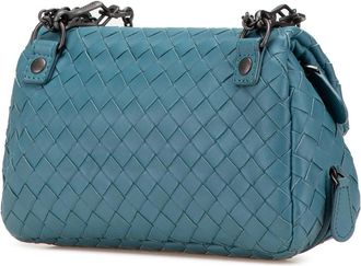 Bottega Veneta Hobo Bags - 2012-2024 Mini Nappa Intrecciato Expandable Chain - Gr. unisize - in Blau - für Damen