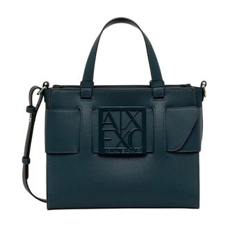 A|X Armani Exchange Shopping Bag - Dames - Tassen - Blauw - Maat: ONE Size Poliester