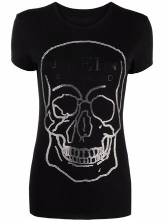 Philipp Plein Skull logo print T-shirt - Black