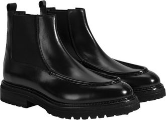 Desa Man Boots - Leather Upper, Elastic Laces, Flat Heel, Breathable | Black - 40