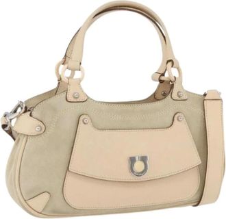 Ferragamo Pre-owned Handbags, female, Beige, Size: ONE SIZE Pre-owned Hand Bag