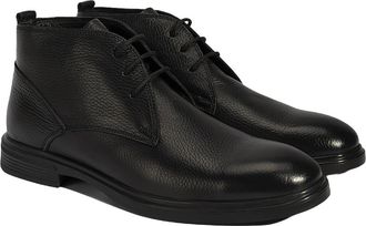 Desa Man Boots - Genuine Leather, Slip-On, Flat Heel, Abrasion-Proof Sole, Breathable | Black - 41