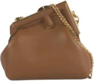 Fendi Pre-owned Leather fendi-bags - Dames - Vintage Clutch - Bruin - ONE Size - Vintage