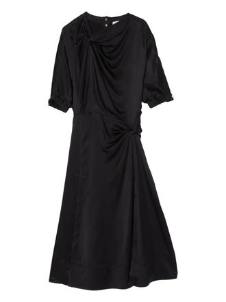 3.1 Phillip Lim gathered-neckline midi dress - Black