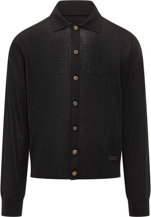 Versace Black Button Up Cardigans