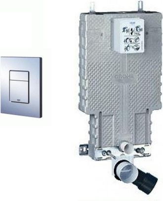 GROHE Uniset - M&oacute;dulo De Instalaci&oacute;n Empotrada, Con Pulsador Skate Cosmopolitan, Cromo 38825000