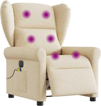 vidaXL Vidaxl - Sill&oacute;n Reclinable De Masaje El&eacute;ctrico Tela Color Crema