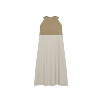 Roberto Ricci Design Short Dresses, female, Beige, Size: XS Surflex Gae Trapeze Dress