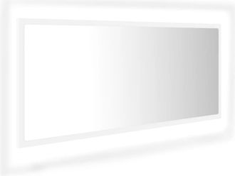 vidaXL Espejo De Ba&ntilde;o Led Acr&iacute;lico Blanco 100x8,5x37 Cm Vidaxl