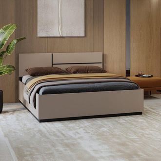 Petits Meubles Cama 160x200 incluido somier taupe paneles laminados topo