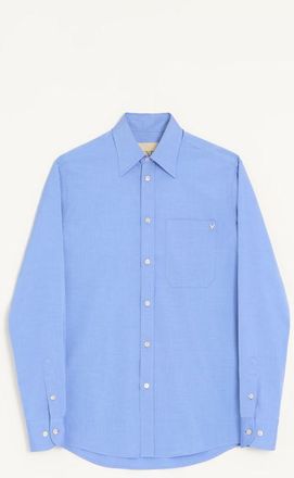 Valentino Camicia Valentino in oxford di cotone leggero con VGold Uomo BLU CHIARO 38