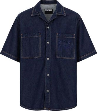 Versace Jeans Couture Denim Shirt With Logo