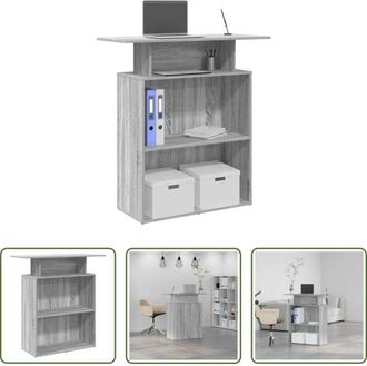 vidaXL Bancone reception - Banco Reception Grigio Sonoma 100x40x104 cm Legno Multistrato