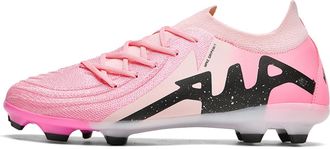 Generic Women Comfortable Lightweight Football Shoes - Stylish Durable Soccer Shoes - Anti-Slip Soccer Athletic Sneakers (Rose red,6.5)