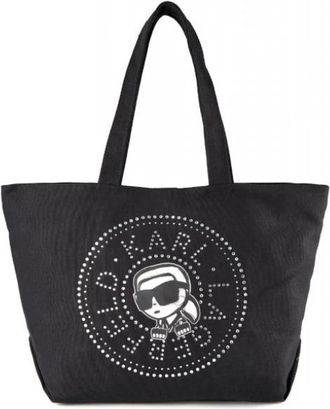 Karl Lagerfeld Ikon Circle Shopper - Dames - Shoppers - Zwart - ONE Size - Tassen
