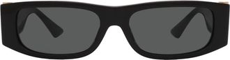 Versace Dark Grey Rectangular Mens Sunglasses VE4476U GB1/87 55