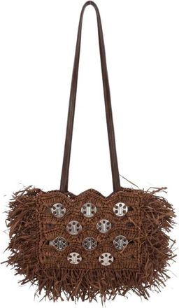 Paco Rabanne Sac A Main Mix Metal Handtas - Dames - Schoudertassen - Bruin - ONE Size - Tassen