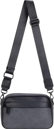 Generic Casual Business Men Shoulder Bag Classic Pattern Male Messenger Bag Plaid Designer for Travel Work Male Sling Bags (Grey)