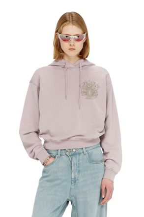 Diesel Hoodie with prints and rhinestone studs - Sweaters - Woman