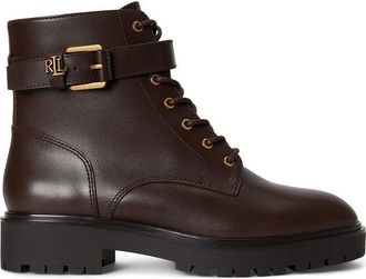 Ralph Lauren Leren bottines met veters, ALLYSON