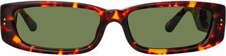 Linda Farrow TALITA LFL1419 C2 Womens Sunglasses Tortoiseshell Size 59
