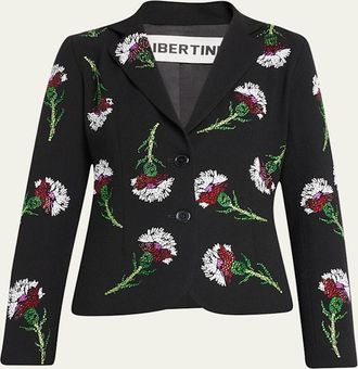 Libertine - Libertine Ottoman Carnation Short Blazer with Crystal Detail