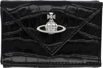Vivienne Westwood Crocodile-Embossed Calf Leather Envelope Wallet