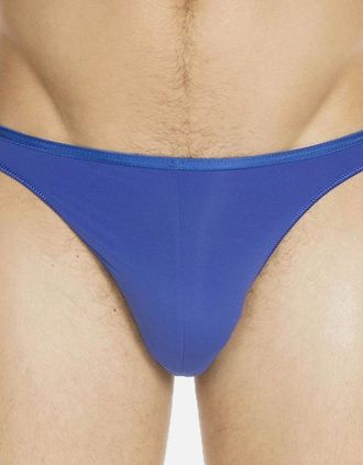 HOM Hom Mens Plume Ultra-light Brief, Blue - Size: 33/32/32