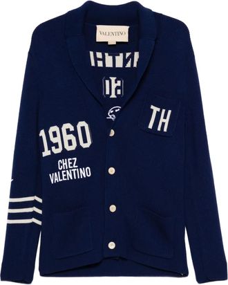 Valentino Garavani Cardigan con decorazione - Blu