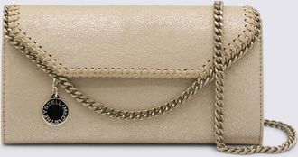 Stella McCartney Stella Mccartney Gold Faux Leather Continental Wallet Crossbody Bag