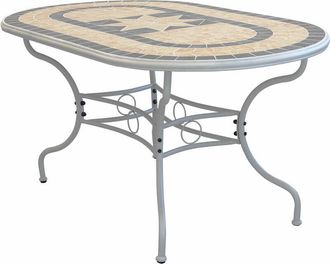 Milani Home Milani Home - ventus - tavolo da giardino in ferro con piano in mosaico 90 x 160
