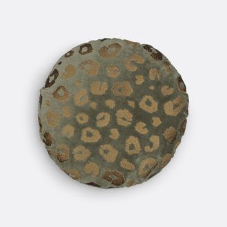 La Redoute Interieurs Rond kussen in geborduurd fluweel, Thelma