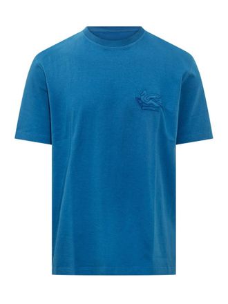 Etro Blue Crew Neck T-Shirt