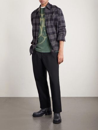 Neighborhood Cropped Wide-Leg Cotton-Twill Trousers