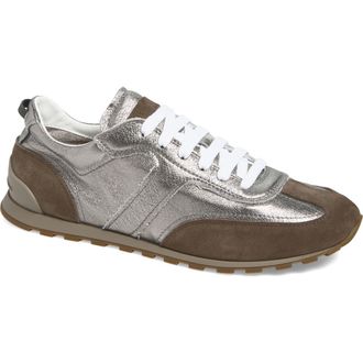 Brunello Cucinelli T-Toe Low Top Runner Sneaker in Titanium at Nordstrom, Size 6.5Us