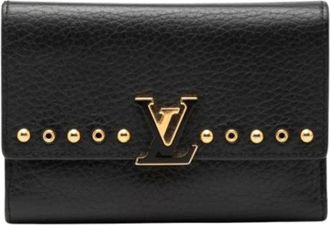 Louis Vuitton Pre-owned Studded Leather Wallet - Dames - Vintage Accessoires - Zwart - ONE Size - Leer - Vintage