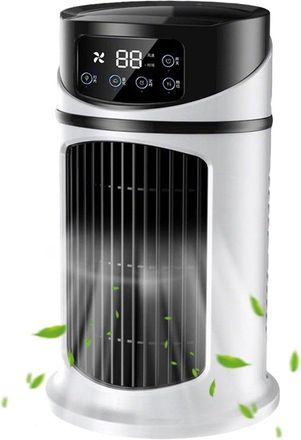 OEM Enfriador De Aire Port&aacute;til - Enfriador Personal - Enfriamiento R&aacute;pido - Con Iluminaci&oacute;n Ambiental - 16,5 Cm - Blanco