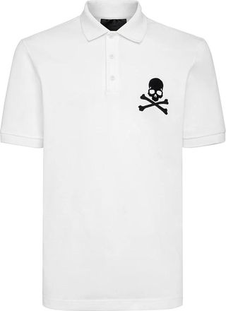 Philipp Plein Slim Fit Polo shirt SS - Heren - Polos - Wit - XS - Katoen - Tops