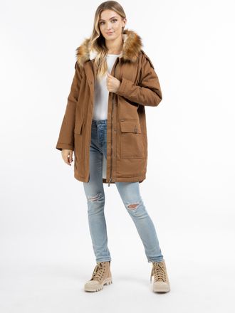 Dreimaster Dreimaster dames winter parka Dames zandwit