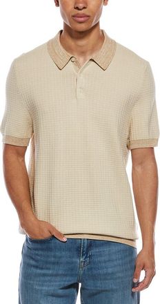 Scotch & Soda Marbled Rib Knit Polo Shirt