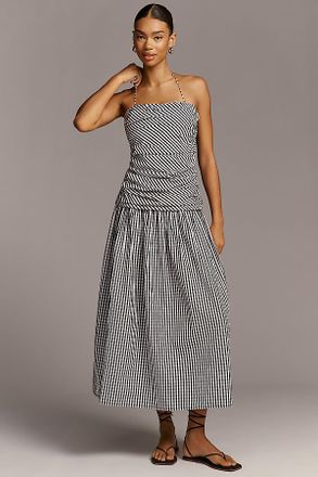 Faithfull The Brand Cotton Vento Drop-Waist Midi Dress