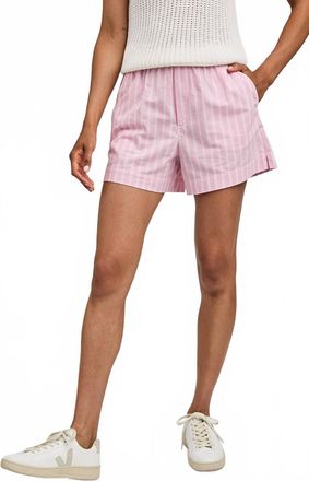 Gentle Fawn Lima Shorts In Pink White Striped