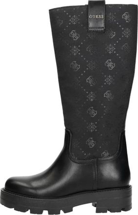 Guess Yannis 4G Logo Boot - Dames - Hoge Laarzen - Zwart - 41 EU - Leer - Schoenen
