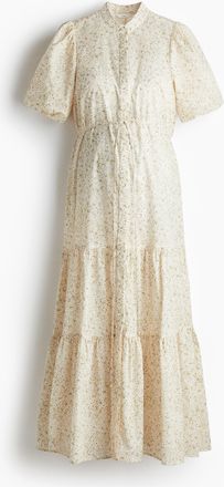 H&M MAMA Stufenkleid aus Baumwolle - Beige
