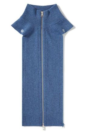 Veronica Beard Uptown Merino Wool & Cashmere Dickey in Blue Coast Melange at Nordstrom