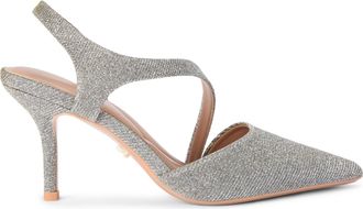 Carvela Womens Symmetry Court Heels - Gold Fabric - Size UK 7